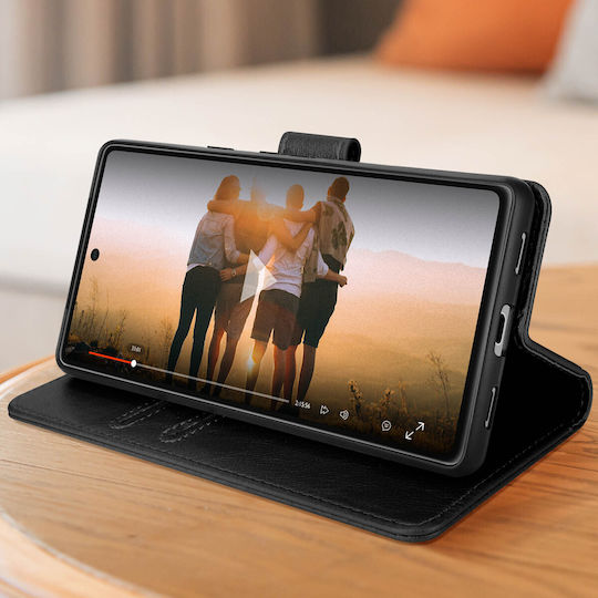 Case Google Pixel 7a Card-holder Cover Video Stand Feature Black