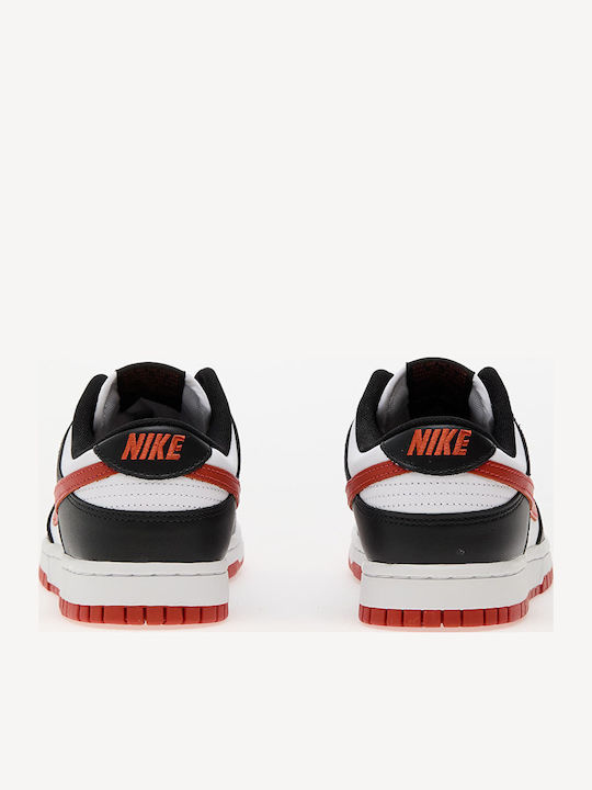 Dunk Low Retro Sneakers White / Dragon Red-black