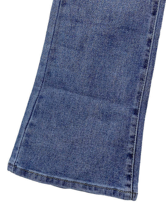 High Waist Women's Jean Trousers Flared Light Blue