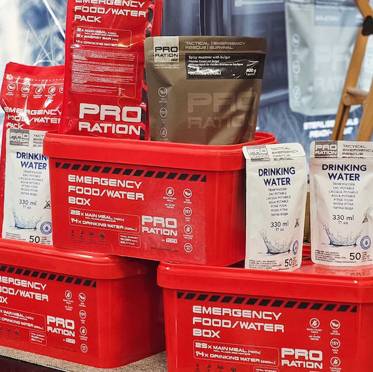 Pro Ration Food/ Water Box Военни MRE - 15 Години