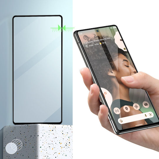 Avizar Tempered Glass Negru (Google Pixel 6a)