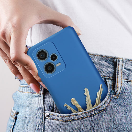 Case Redmi Note 12 Pro & Poco X5 Pro Semi-rigid Soft-touch Fast Cover Blue