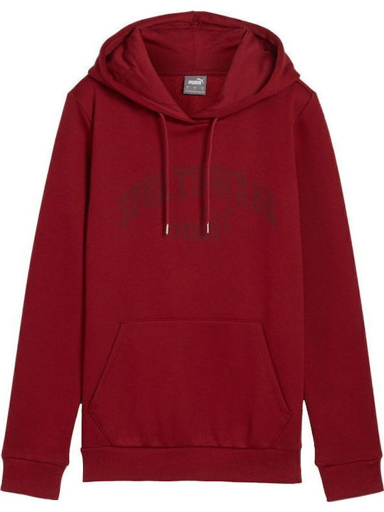 Ess Logo Women's Sweatshirt Hooded Red