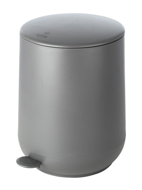 Estia Fjord Plastic Bathroom Basket Soft Close 5lt Gray