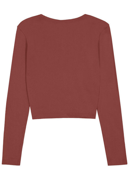 Γυναικείο Crop T-shirt Chocolate