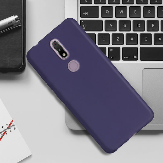 Husă Nokia 2.4 Flexibilă Anti-șoc Finisaj Mat Anti-zgârieturi Albastru
