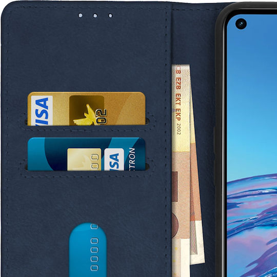 Rückseite Oppo A53 A53s Vollabdeckung mit Standfunktion Dunkelblau