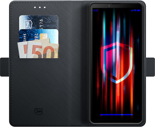 3MK Wallet Silicon / Plastic Negru (Xperia 10 V)