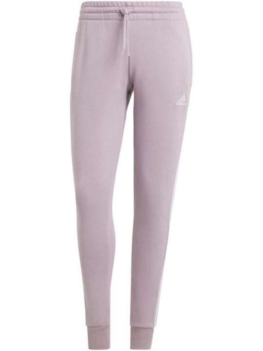 Essentials 3-stripes Jogginghose Ausgestellt Vlies Lila