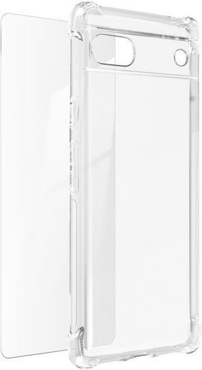 Google Pixel 6a Protection Pack Reinforced Case + Tempered Glass Transparent
