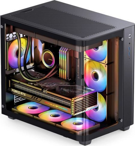 Jonsbo TK-3 Gaming Midi Tower Κουτί Υπολογιστή με Πλαϊνό Παράθυρο Μαύρο
