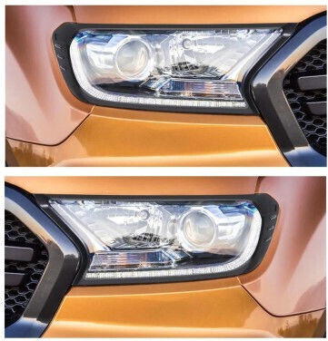 Set de 2 Faruri Decorative Negre Mate Ford Ranger T7 T8 2016-2022