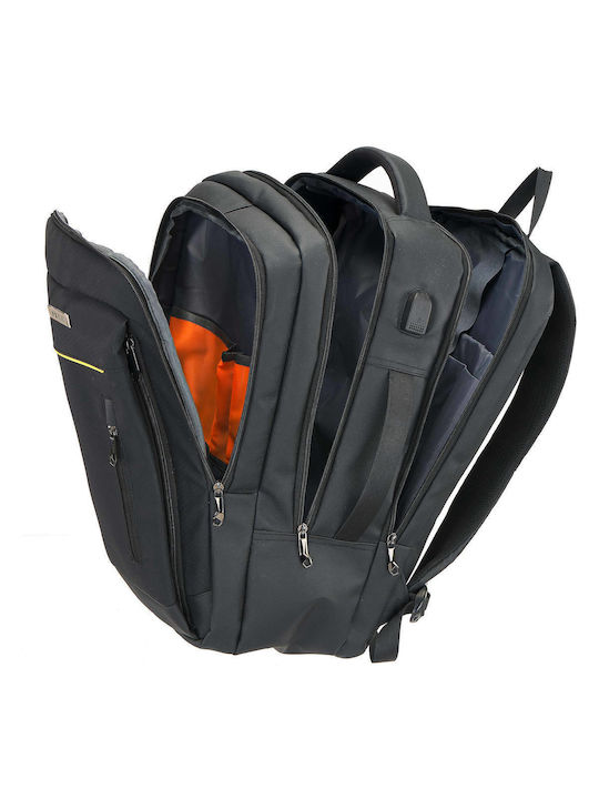 RCM Geantă Rucsac Pentru Laptop 15.6 Cu Port USB În Culoare Neagră 812-BLACK
