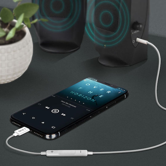 LinQ 3.5mm to Lightning Cable Λευκό 1m (IP-7726)