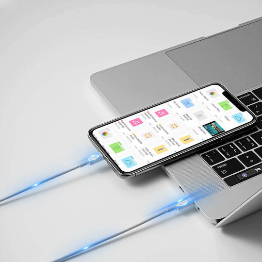 Avizar Regular la Cablu Lightning Alb 1m (DATAC-REG-IP5)