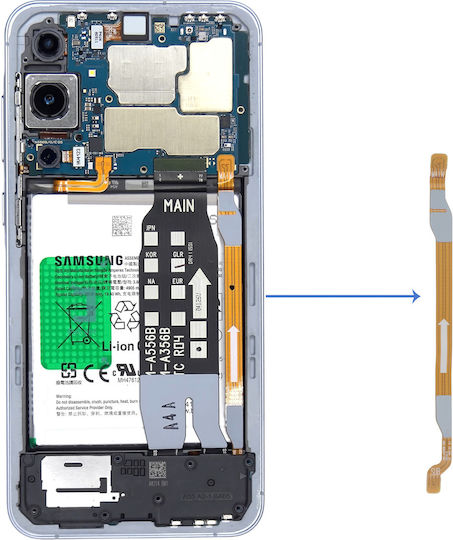 Samsung Hauptkabel in Schwarz Farbe für Samsung A55 5G