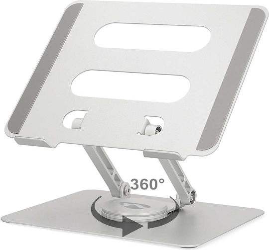 Nedis Laptop Stand for Up to 17 Inches Silver NBSTND110SI