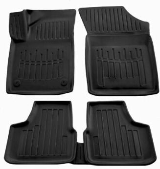 Umbrella Satz Vorder- und Hintermatten 4Stück aus Gummi für Volkswagen Auf 2012+ Schwarz
