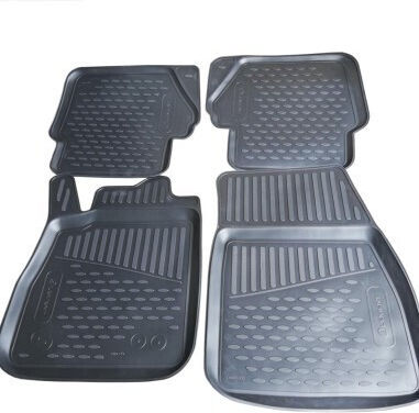 Novline Set Covorașe Față și Spate 4buc din Furtun pentru Ford Tranzit 2014+ Negre