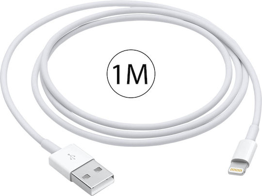 Avizar USB-A to Lightning Cable Λευκό 1m (DATA-IP5)