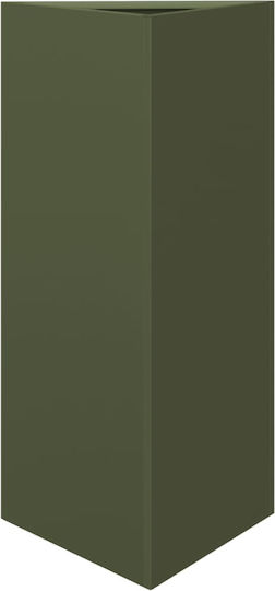 vidaXL Set of 2 Metallic Flower Pots Lime Green 40x34.5x70cm