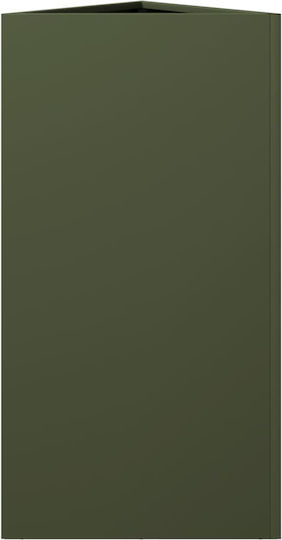 vidaXL Set of 2 Metallic Flower Pots Lime Green 40x34.5x70cm