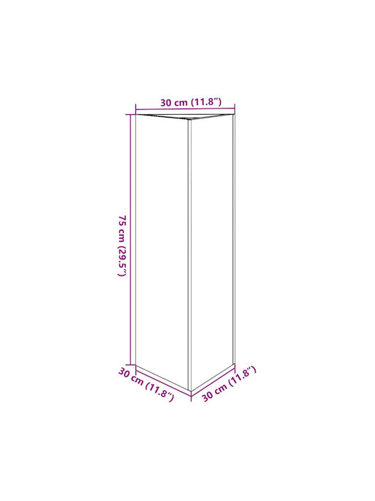 vidaXL Pot Metallic Ladi 30x26x75cm.