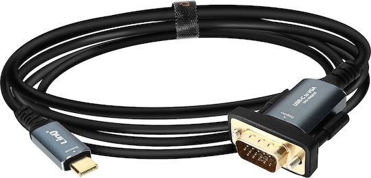 LinQ USB 2.0 Cable USB-C male - VGA Γκρι 1.8m TPC-VVGA18