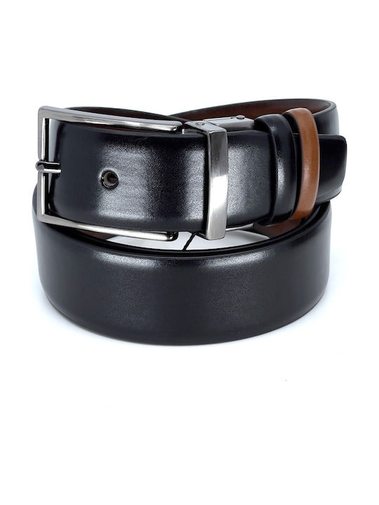 2021 Men's Belt from Artificial Leather Double Sided Blue / Brown