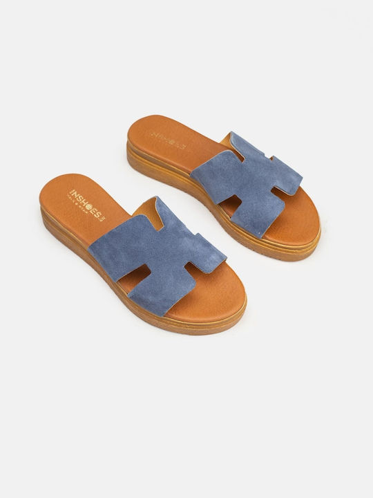 InShoes Women's Flat Sandals in Blue Color