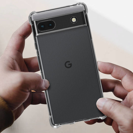 Google Pixel 6a Silicone Case Reinforced Corners Transparent
