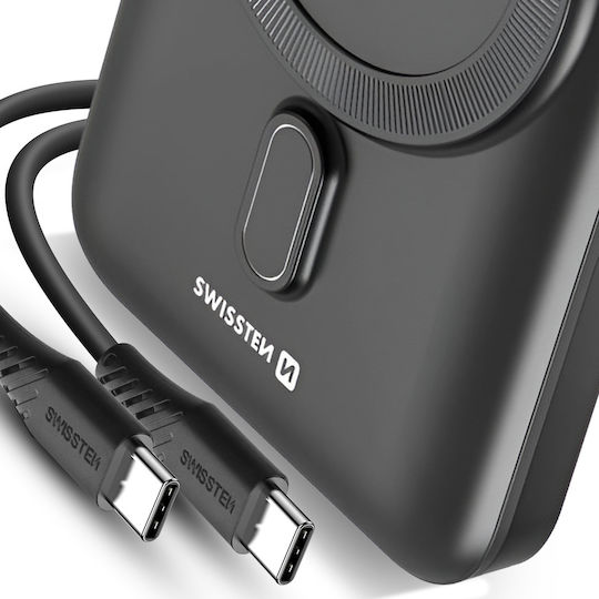 Swissten MagSafe Power Bank 10000mAh 20W Power Delivery Μαύρο