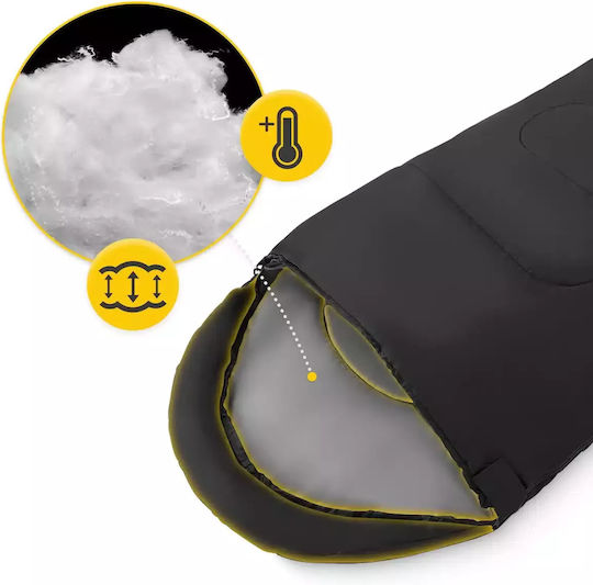 4FIZJO Sleeping Bag Μονό Μαύρος