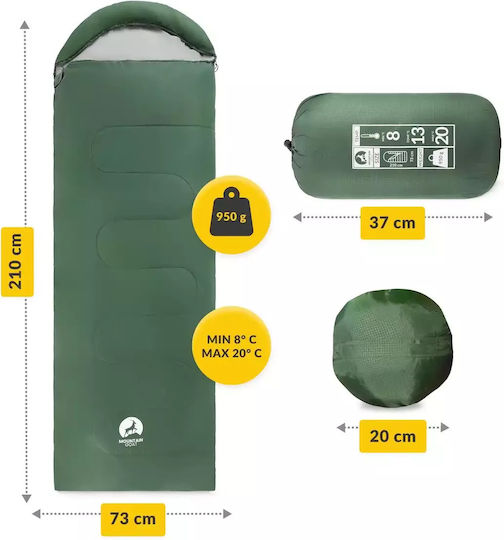 4FIZJO Schlafsack Einzeln Green