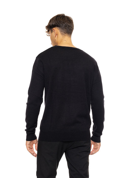 Biston Herren Langarm-Pullover Schwarz