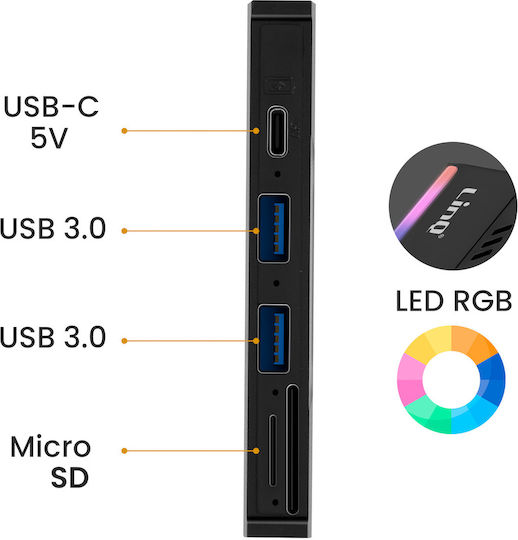 LinQ USB-Hub 2 Anschlüsse USB 3.0 mit USB-C Anschluss
