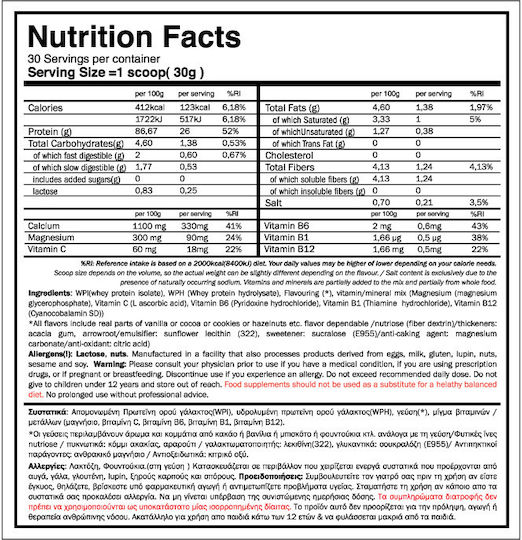 GoldTouch Nutrition Iso Touch 86% Protein Whey Gluten Free with Flavor Belgian Chocolate 908gr