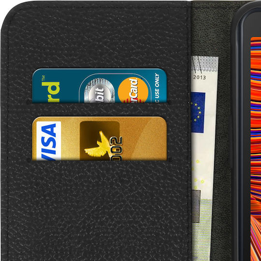 Husă Portofel Flip Slim pentru Samsung Galaxy Xcover 5 Carcasă din Silicon – Negru