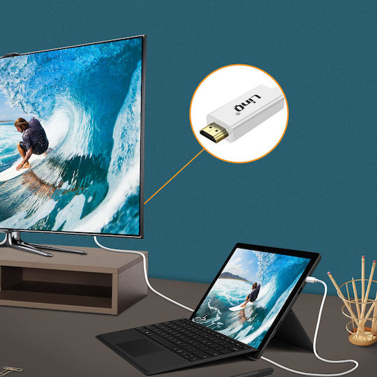 LinQ Кабел DisplayPort мъжки - mini DisplayPort мъжки 1.8м Бял (MDH18)