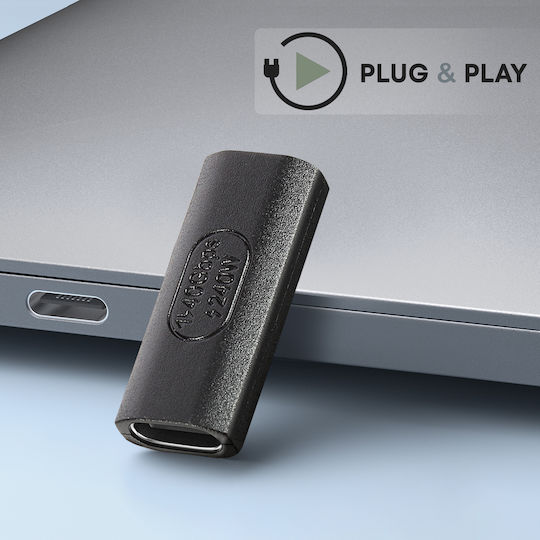 Avizar Конвертор USB-C Женски В USB-C Женски 1 Брой ADA-240W-C2C