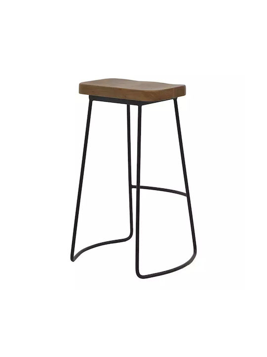 Hocker Bar Hölzernes Lamul Walnut-black 48x42x71cm