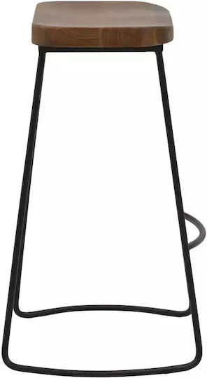 Hocker Bar Hölzernes Lamul Walnut-black 48x42x71cm
