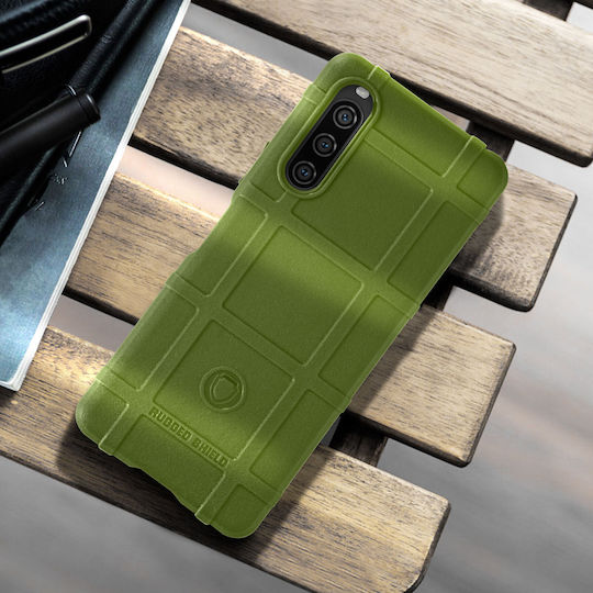 Case Sony Xperia 10 V 10 Vi Antishock Relief Pattern Silicone Khaki