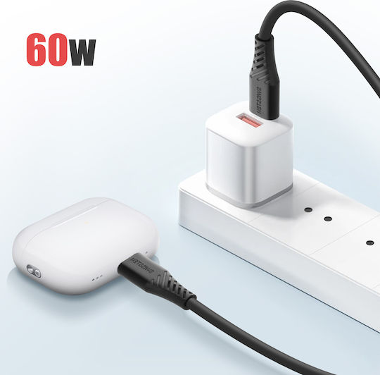 Swissten Regular la Cablu Lightning 60W Negru 1.5m (71534010)