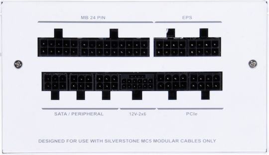 Silverstone DA750R 750W Λευκό Τροφοδοτικό Υπολογιστή Full Modular 80 Plus Gold