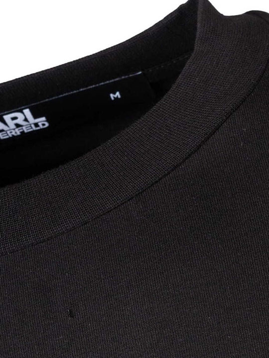 Karl Lagerfeld T-shirt Bărbătesc cu Mânecă Scurtă Black