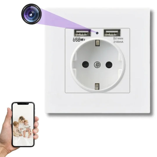 Wall Socket Spy Camera Iuni Pr1 16gb Wi-fi Full Hd Motion Sensor