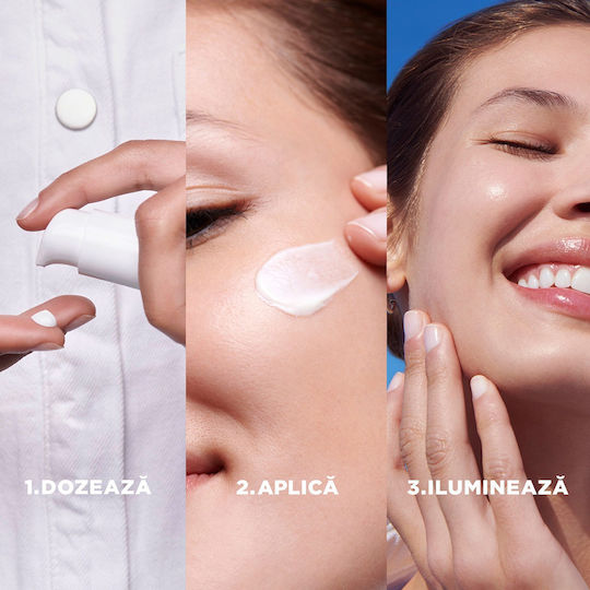 Garnier Skinactive Serum Cremă Hidratantă și Anti-îmbătrânire pentru Față SPF25 cu Vitamina C și Acid Hialuronic pentru Strălucire și Pete Pigmentare 50ml