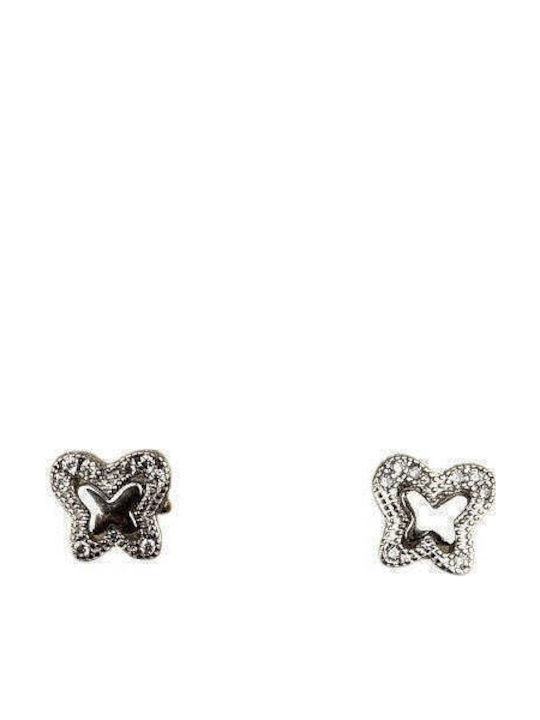 925 Silver Earrings Rhodium-plated Zirconia