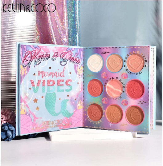 Kevinandcoco Eyeshadow Palette 69 Shades Blush Highlighter Contouring Book-style Opening 18.6 X 16.5 Cm 97 G Multicolor